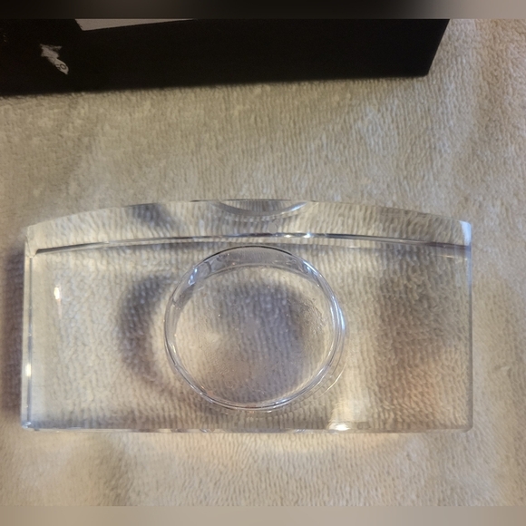 Vintage Rosenthal concave glass candle holder 1970's Art Deco - Picture 5 of 6